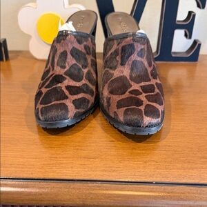 Matisse Brown Animal Pattern Clogs